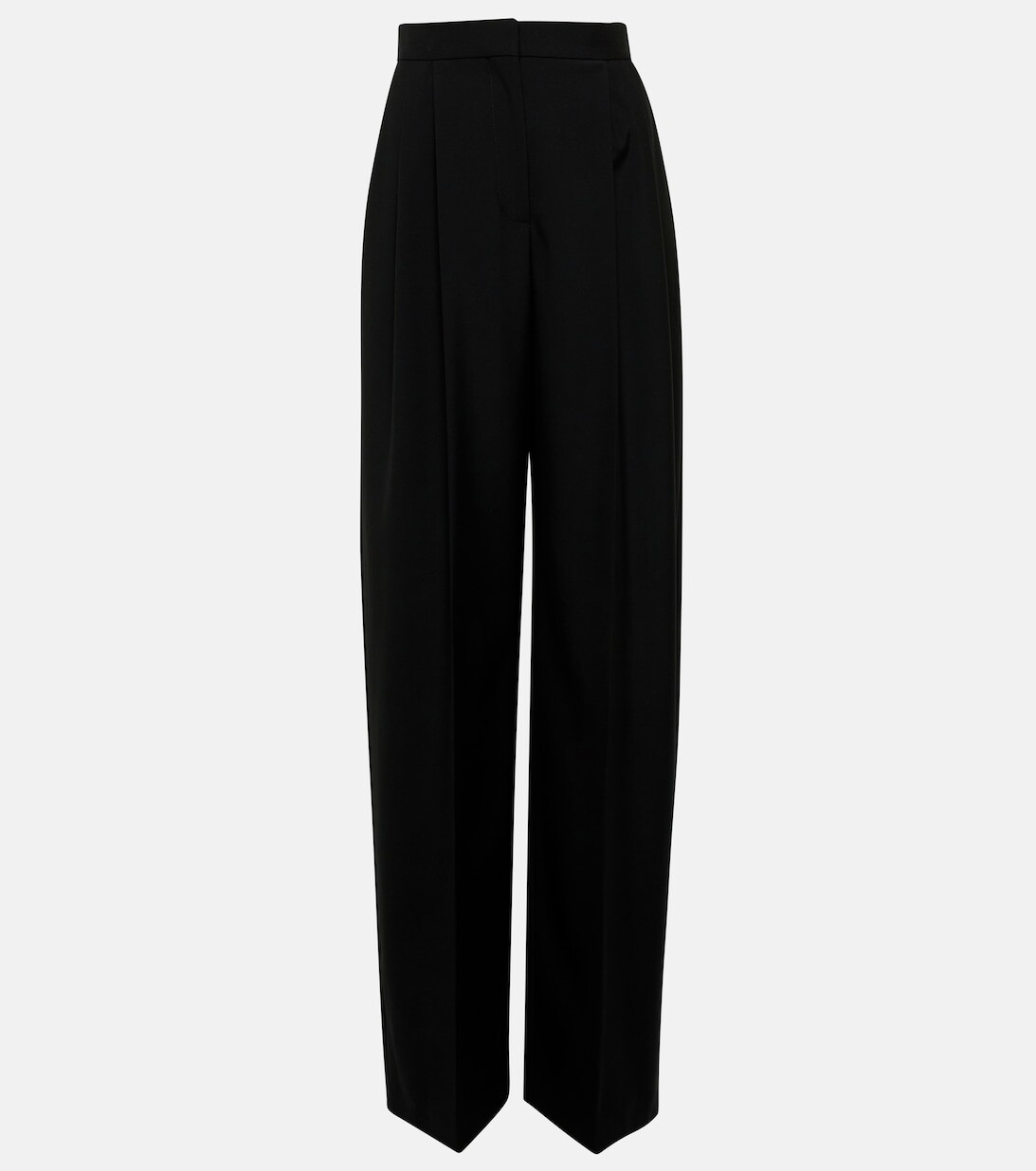 

Широкие шерстяные брюки ALEXANDER MCQUEEN, черный