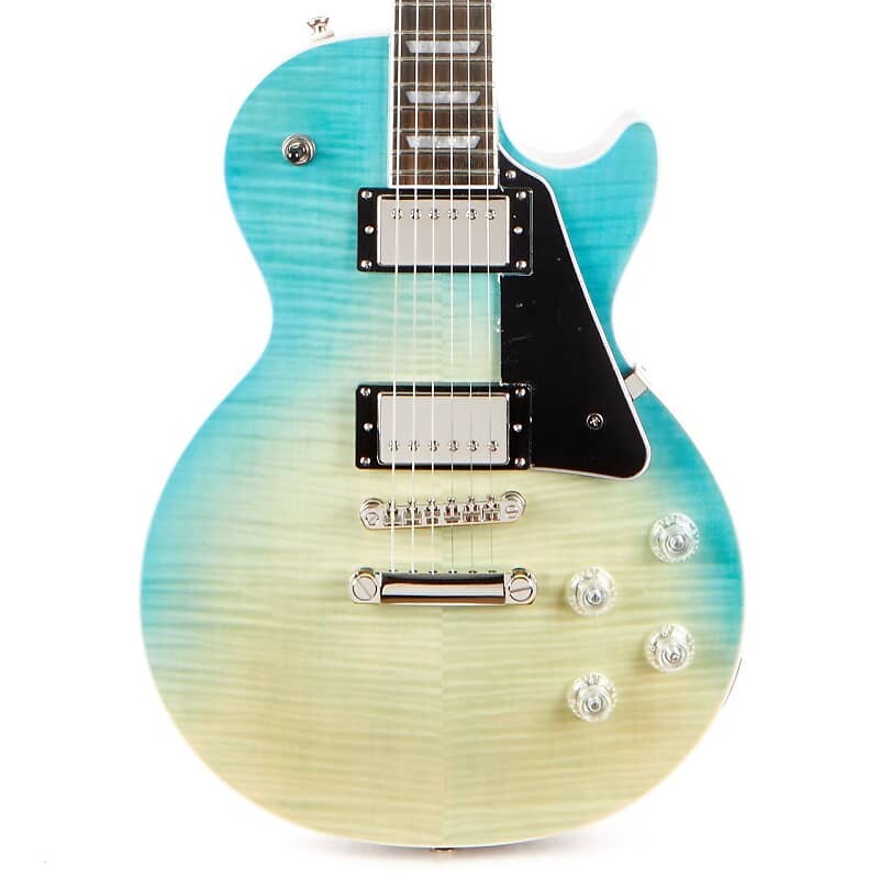 Электрогитара Epiphone Les Paul Modern Figured - Caribbean Blue Fade электрогитара epiphone les paul modern figured electric guitar in caribbean blue fade