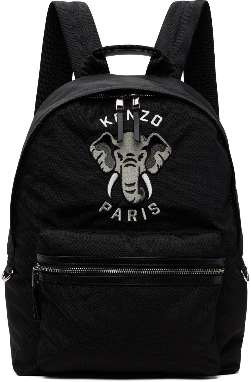 

Черный рюкзак с логотипом Paris Kenzo