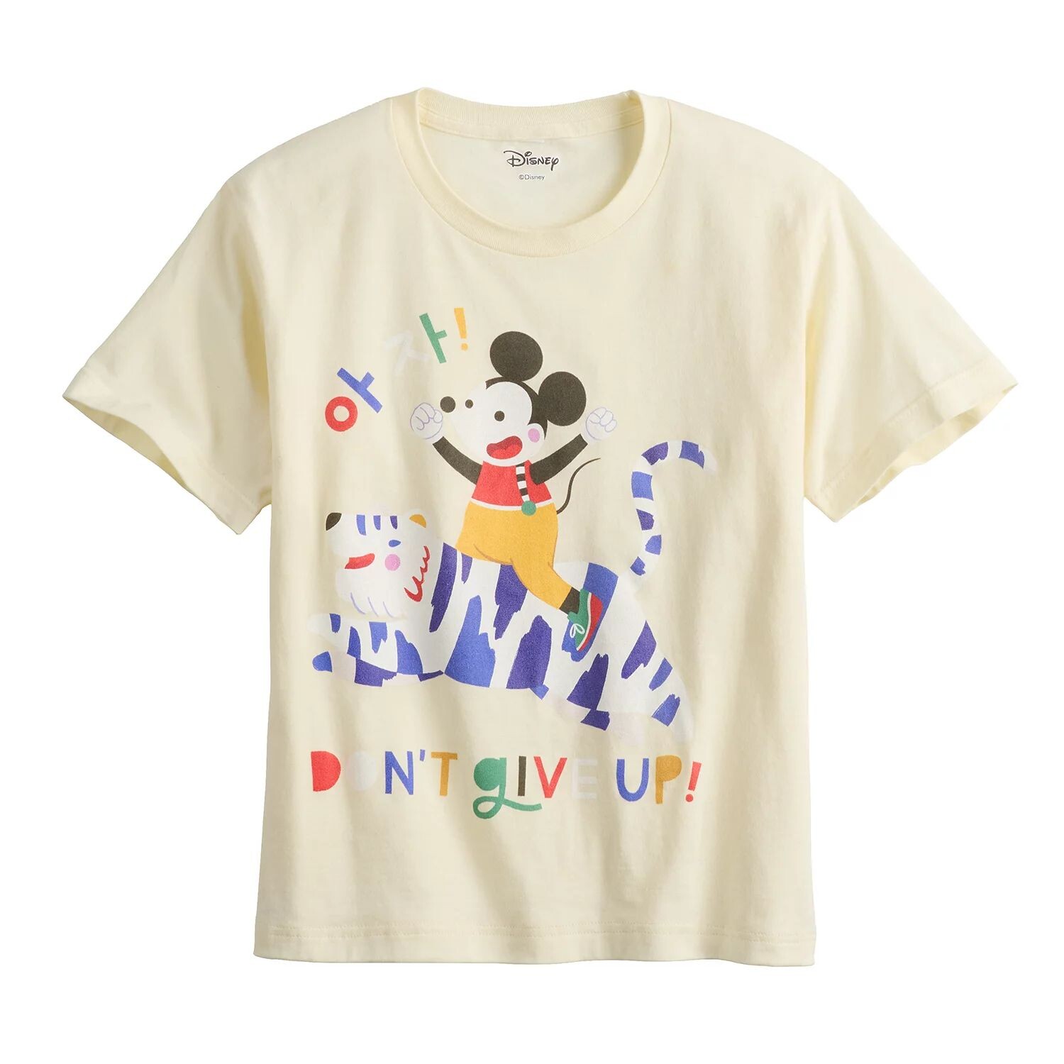 

Микки Маус и Тигр Диснея не сдаются! Футболка Boyfriend Junior с графическим рисунком Disney