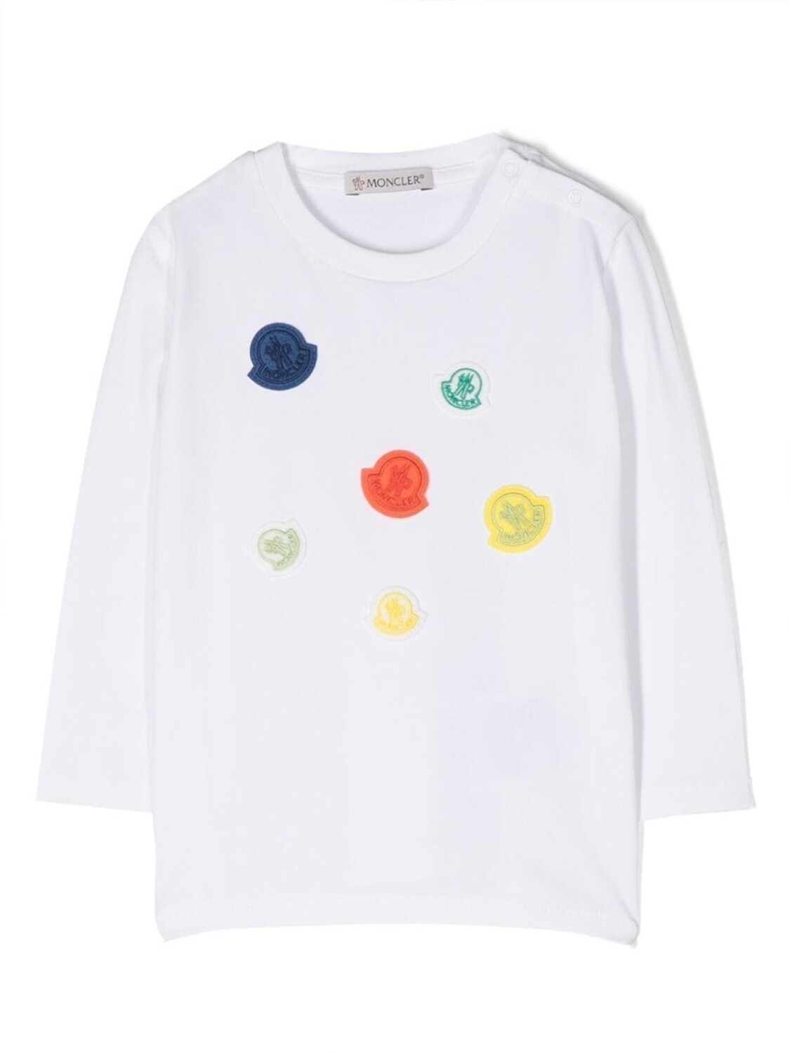 

Moncler Enfant топ из джерси с нашивкой-логотипом, белый