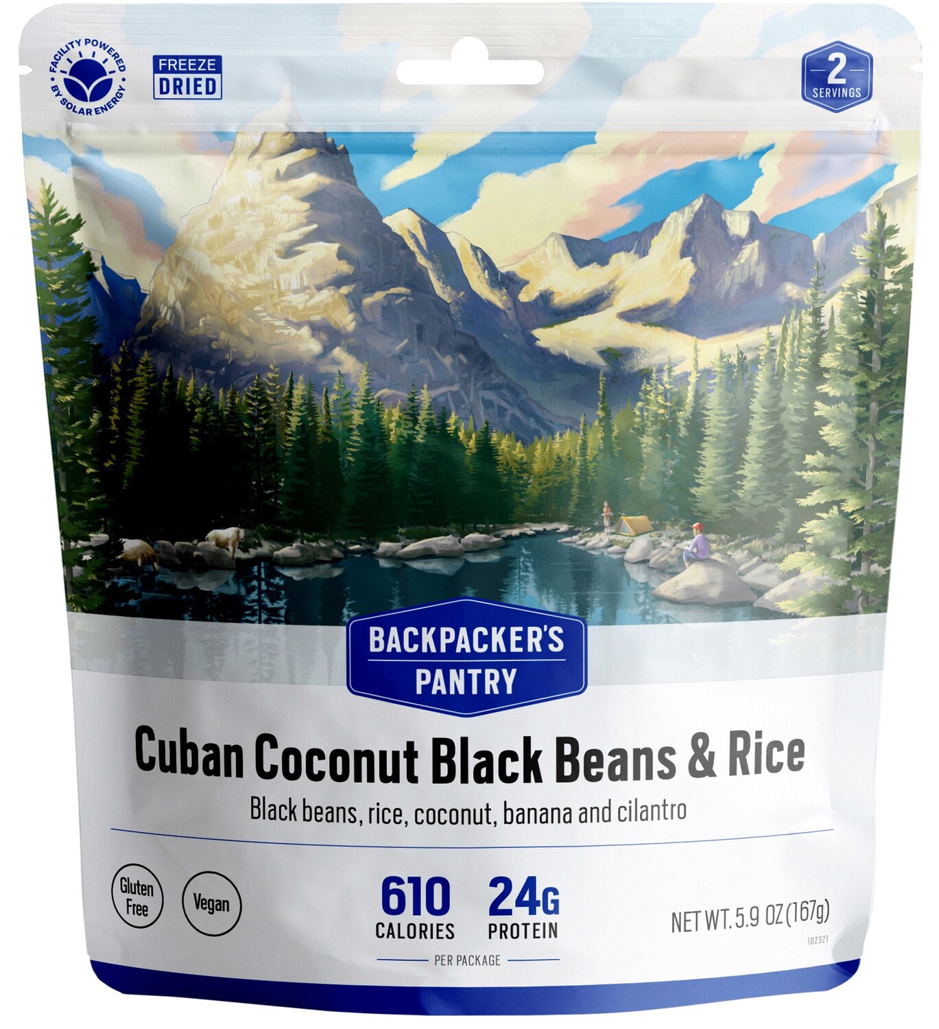 

Кубинская кокосовая фасоль и рис – 2 порции Backpacker's Pantry