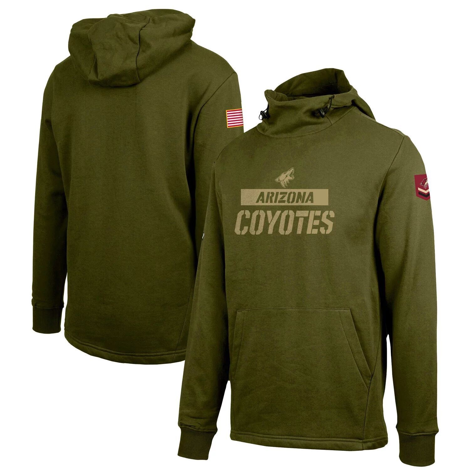 

Мужской зеленый пуловер с капюшоном Arizona Coyotes Delta Shift Levelwear