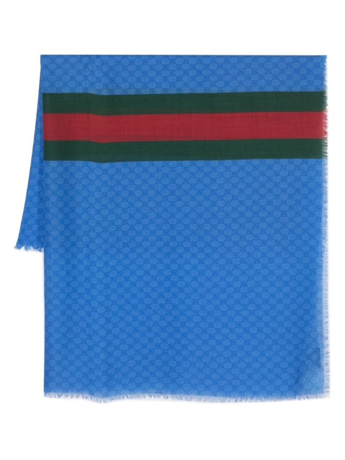 

Gucci шерстяной шарф с отделкой Web, синий