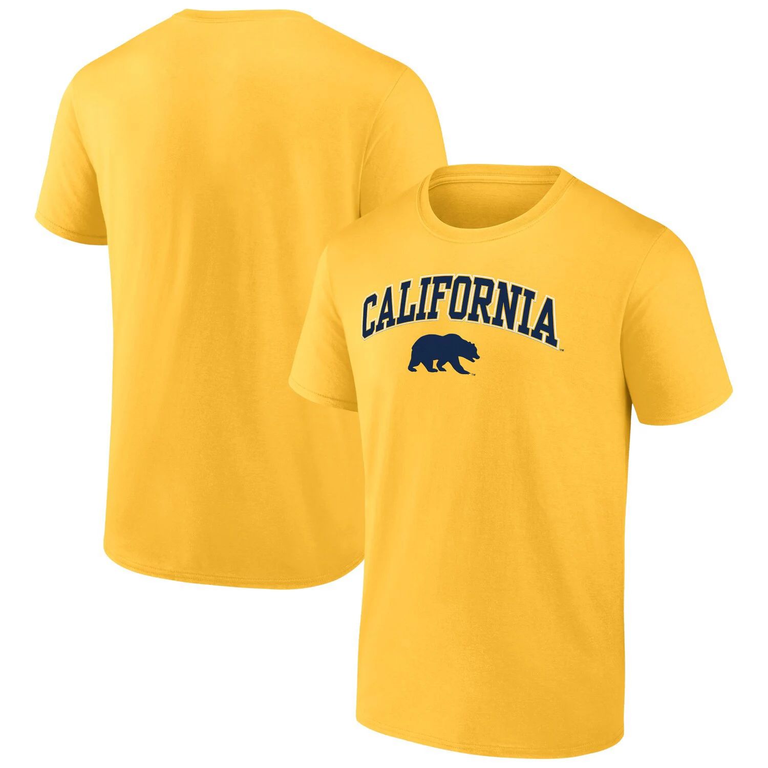 Мужская золотая футболка с логотипом Cal Bears Campus Fanatics