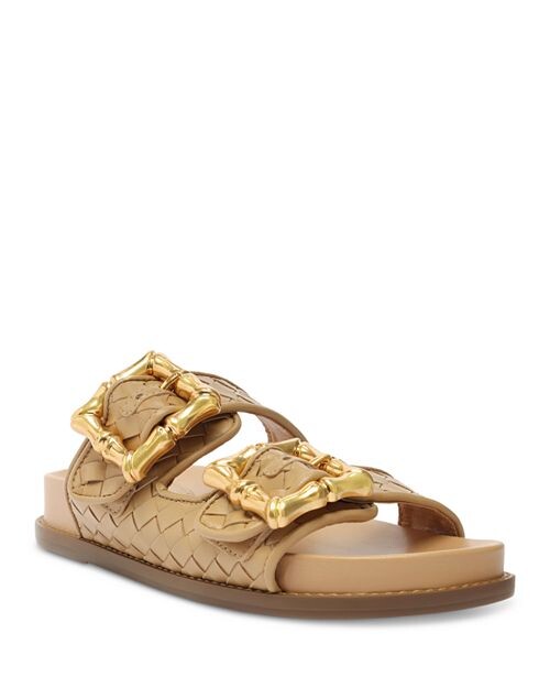 

Женские шлепанцы Enola без шнуровки с пряжками SCHUTZ, цвет Tan/Beige