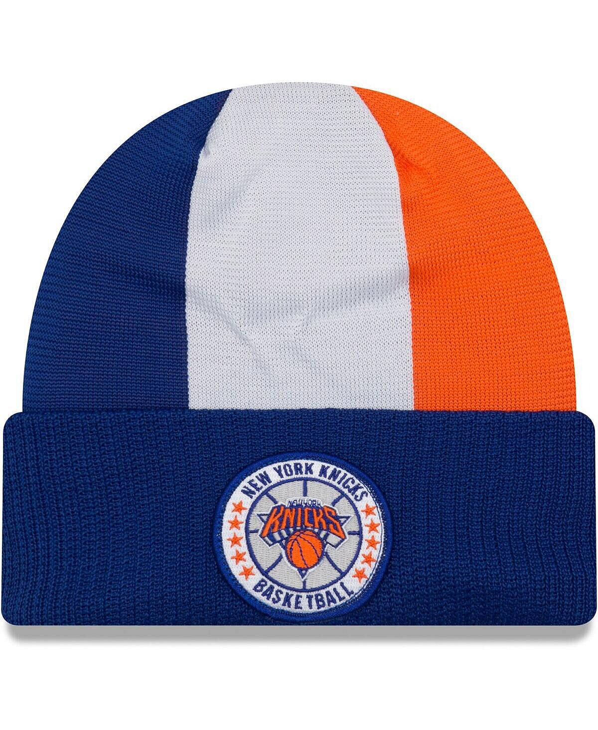 

Мужская синяя вязаная шапка с манжетами New York Knicks 2018 Tip Off Series New Era