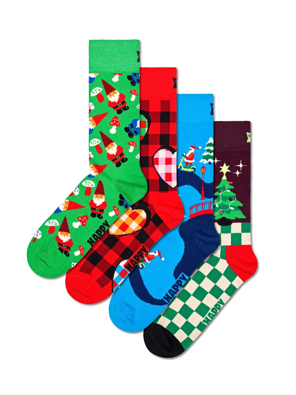 

Носки Happy Socks Santas Workshop, светло-синий/зеленый/красный