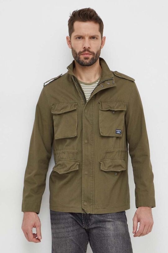 ВЕСТЕР хлопковая куртка Pepe Jeans, зеленый