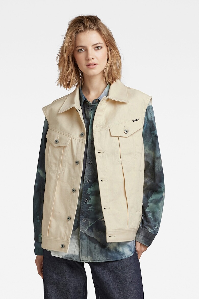 

Джинсовый жилет с воротником G-Star Raw, бежевый