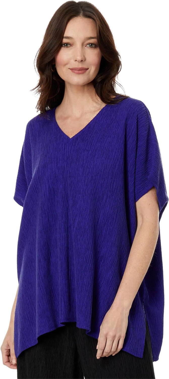 

Свободный топ с V-образным вырезом Eileen Fisher, цвет Blue Violet