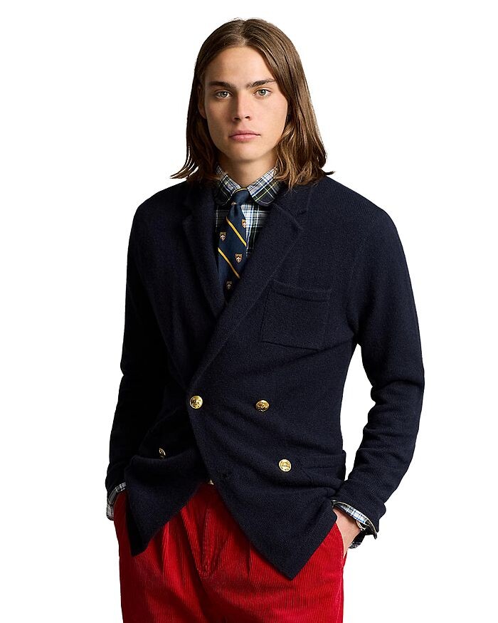 

Кашемировый кардиган стандартного кроя Polo Ralph Lauren, синий