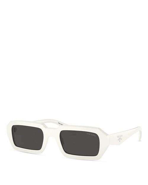 

Прямоугольные солнцезащитные очки, 54 мм Prada, цвет White