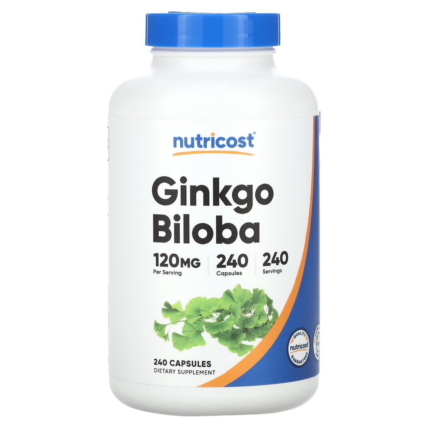 

Гинкго билоба, 120 мг, 240 капсул, Nutricost