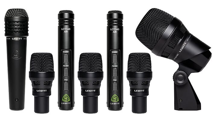 комплект микрофонов lewitt beatkit 4pc drum microphone kit Комплект микрофонов Lewitt BEATKIT PRO 7pc Drum Microphone Kit