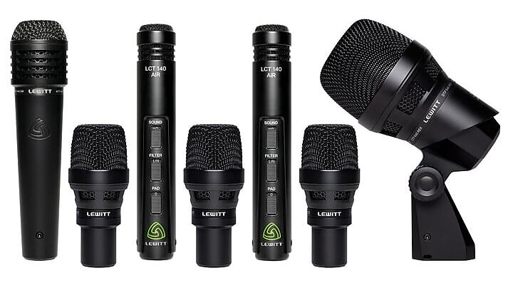 Комплект микрофонов Lewitt BEATKIT PRO 7pc Drum Microphone Kit комплект барабанных микрофонов lewitt beatkit pro 7pc drum microphone kit