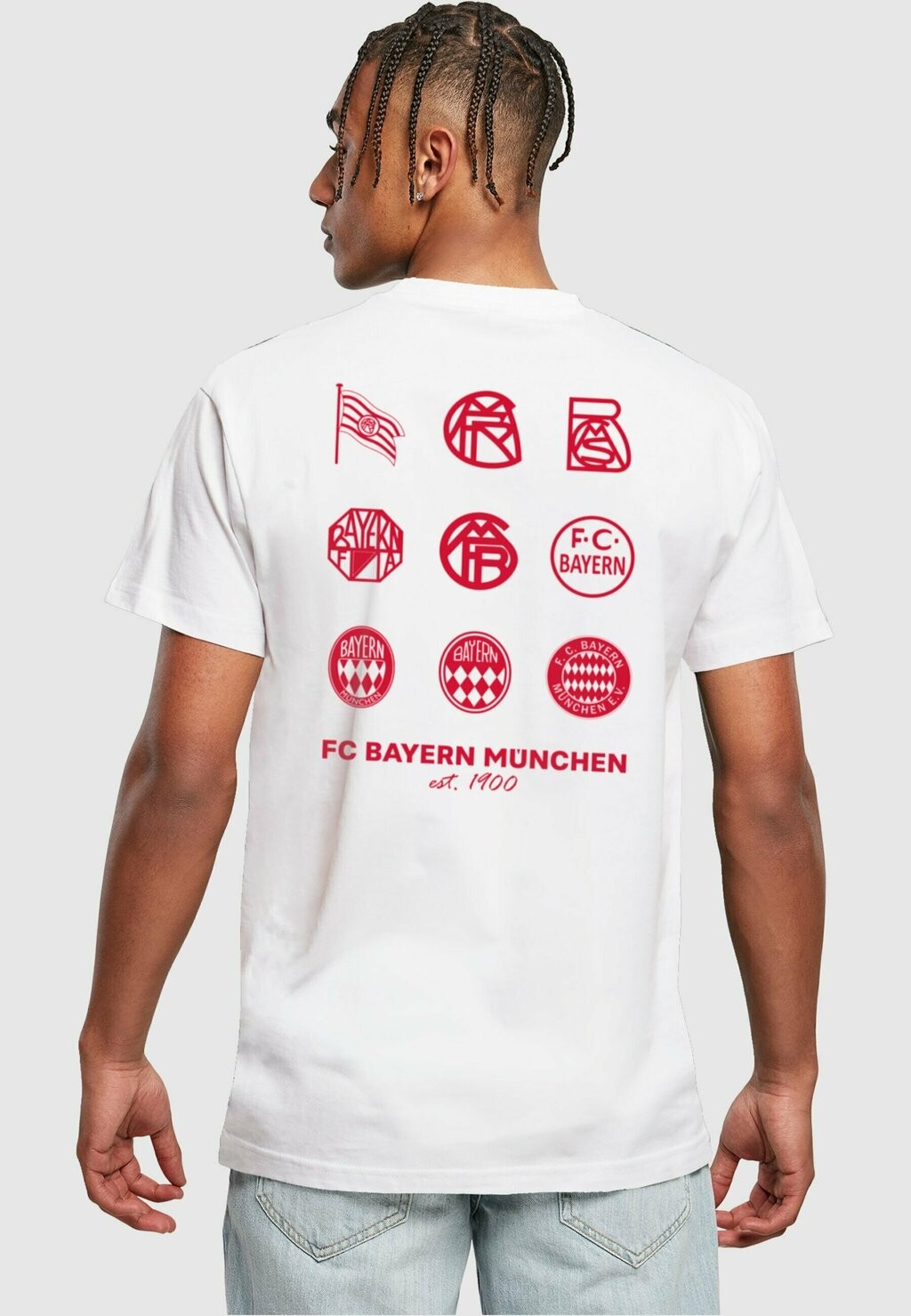 

Футболка с принтом History Round Neck Logo FC Bayern München, белый