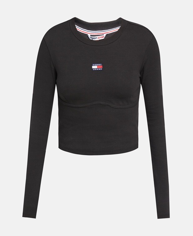 

Топ с длинными рукавами Tommy Hilfiger, черный