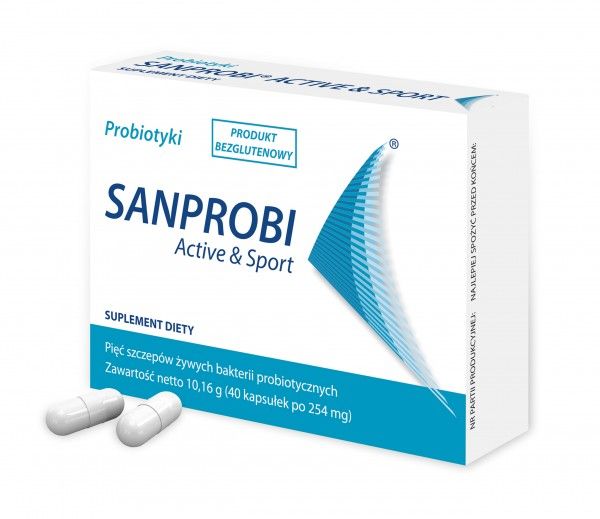 Sanprobi Active & Sport пробиотические капсулы, 40 шт.