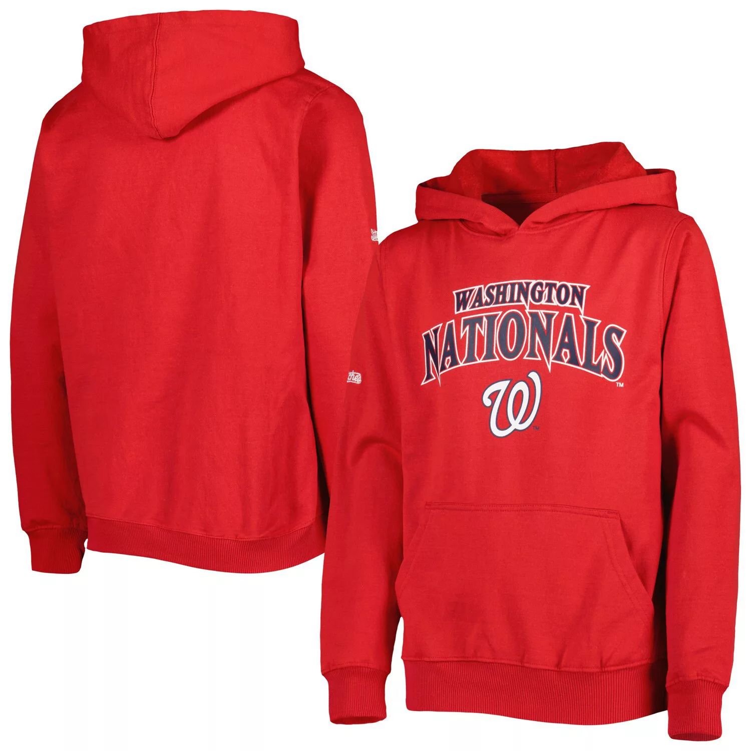 Красный пуловер с капюшоном Youth Stitches Washington Nationals Center Stitches цена и фото