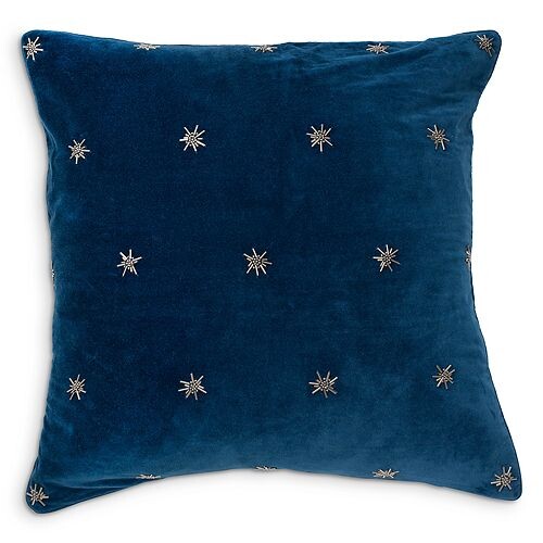 

Декоративная подушка с вышивкой звезды, 20 x 20 дюймов Joanna Buchanan, цвет Blue