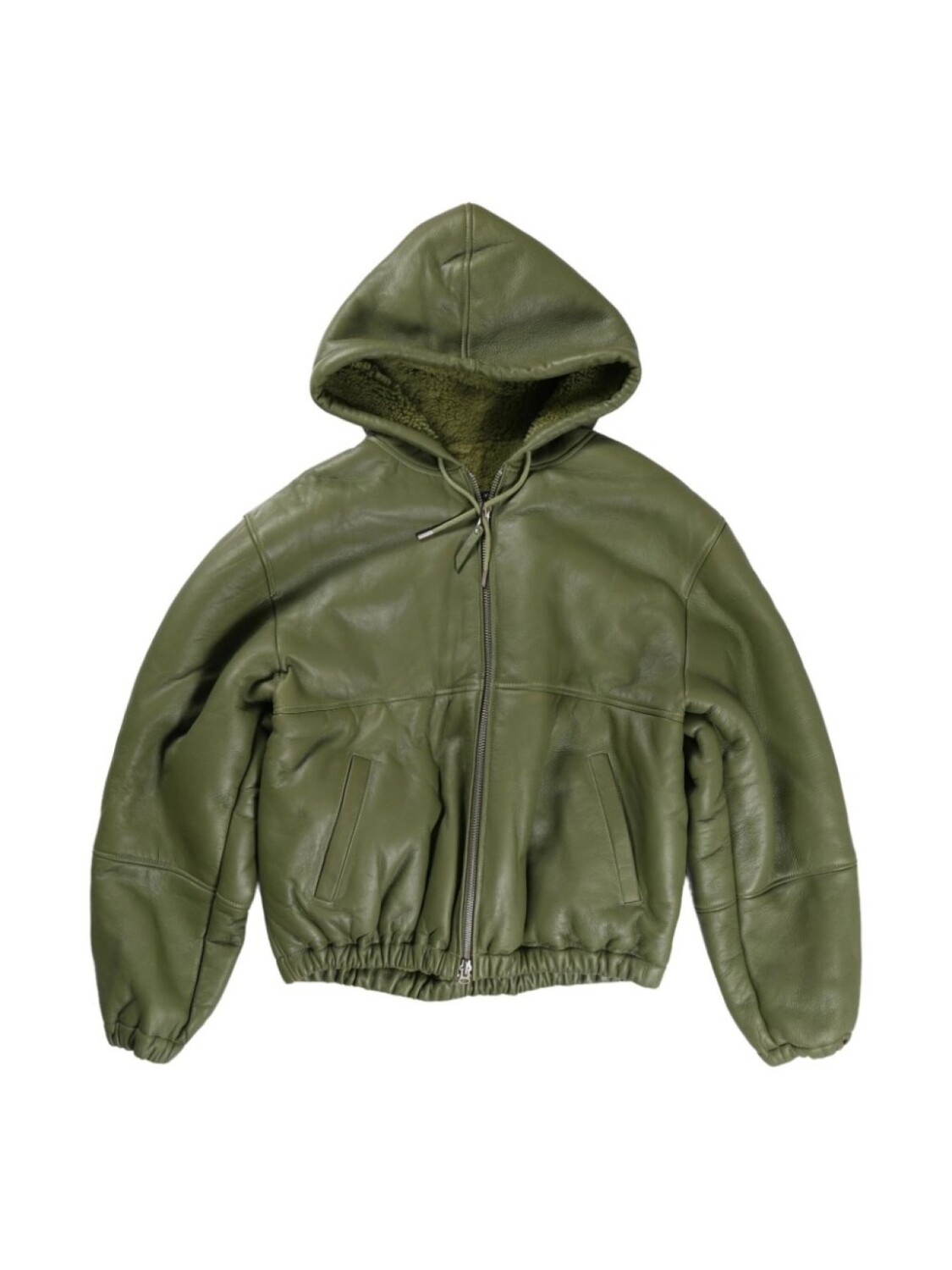 

Куртка кожаная с капюшоном Stüssy, зеленый
