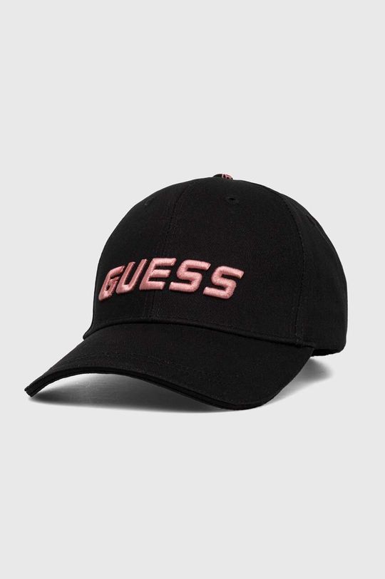 

Бейсболка из хлопка Guess, черный