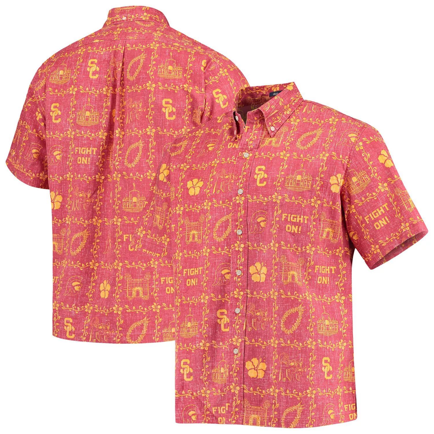 Мужская классическая рубашка на пуговицах Reyn Spooner Cardinal USC Trojans