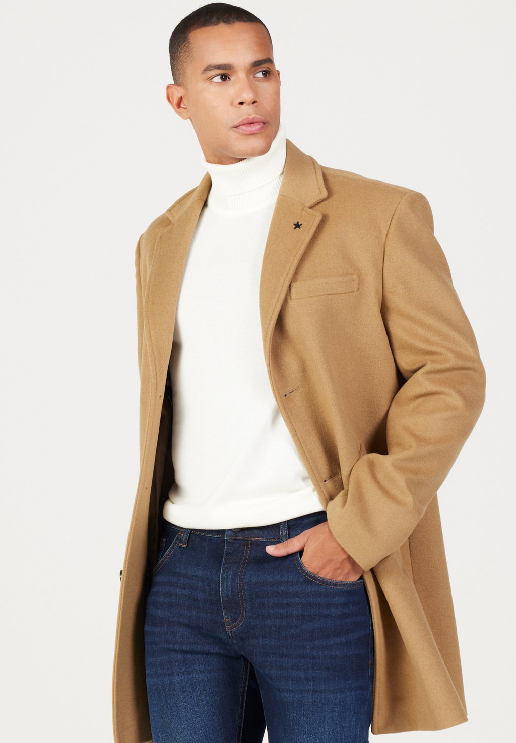 Короткое пальто STANDARD FIT AC&CO / ALTINYILDIZ CLASSICS, цвет Standard Fit Plain Overcoat