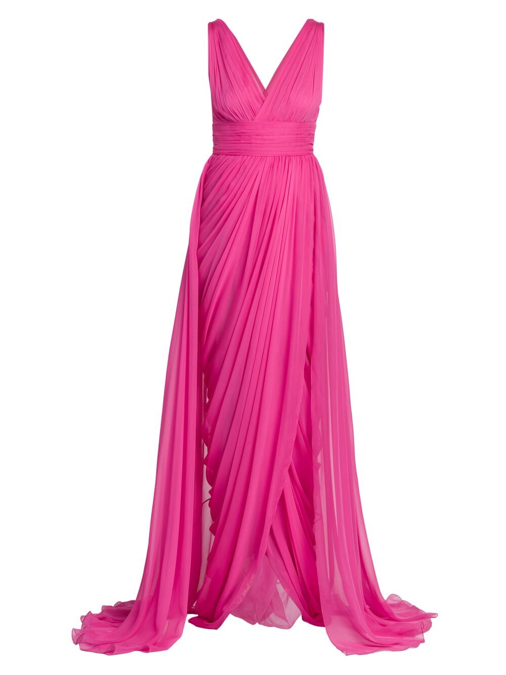 

Шелковое шифоновое платье с драпировкой Alberta Ferretti