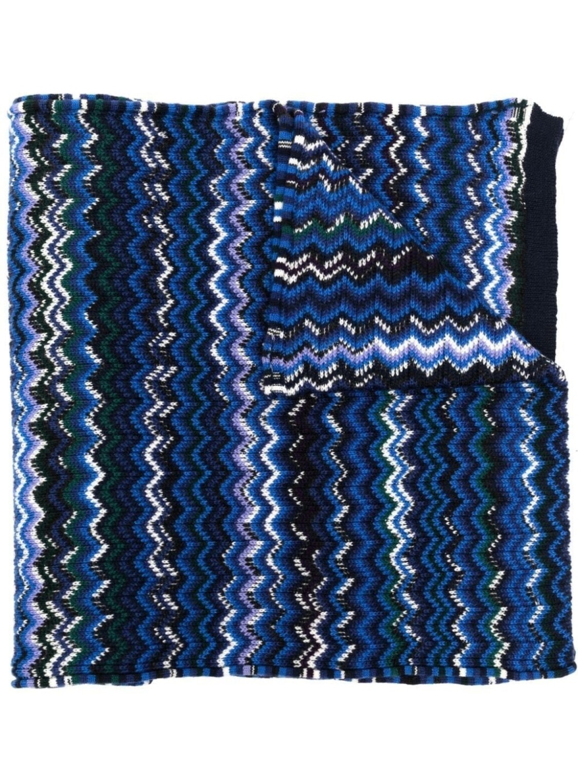 

Шерстяной шарф с узором шеврон Missoni, синий