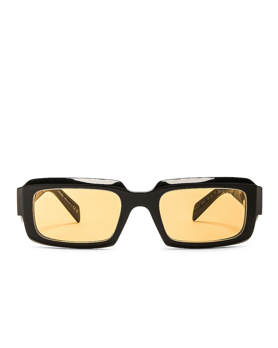 

Солнцезащитные очки Prada Rectanglular Frame, цвет Black & Yellow