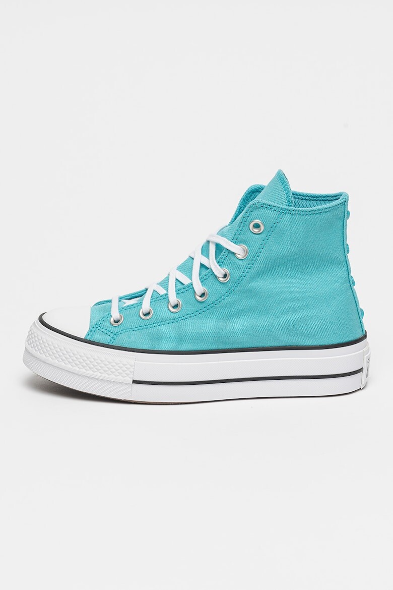 

Текстильные кроссовки на плоской платформе и логотипе Converse, бирюзовый