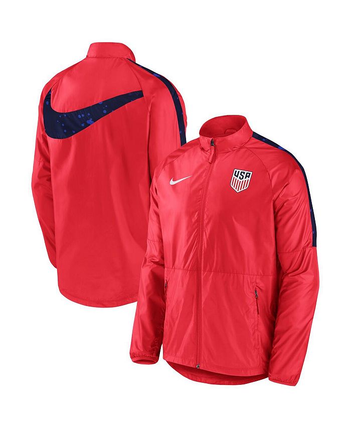 Красная всепогодная куртка реглан с молнией во всю длину Big Boys USMNT Academy Nike, красный