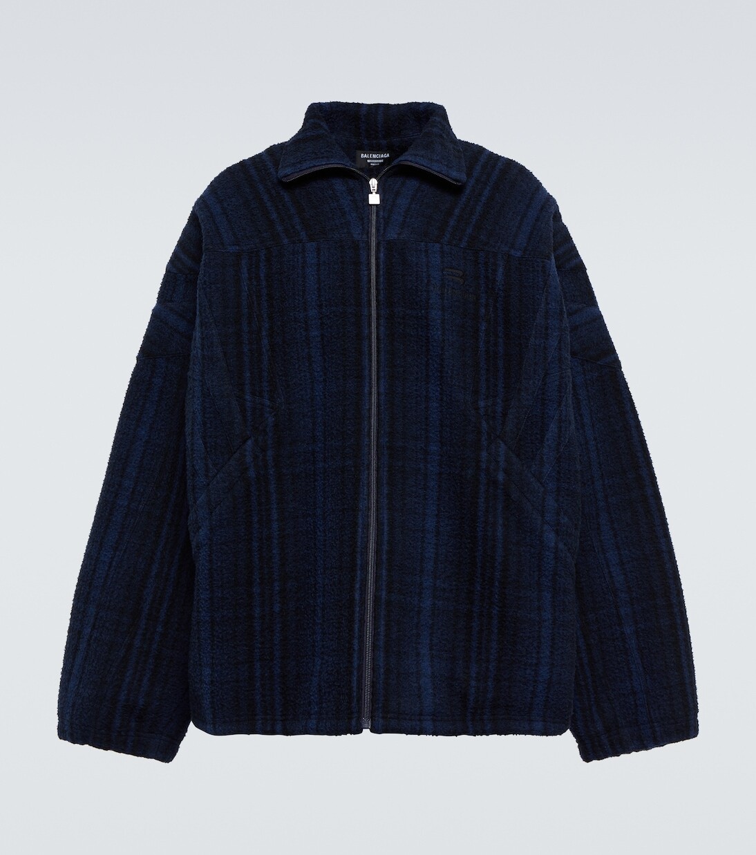 

Шерстяная куртка в клетку Balenciaga, синий