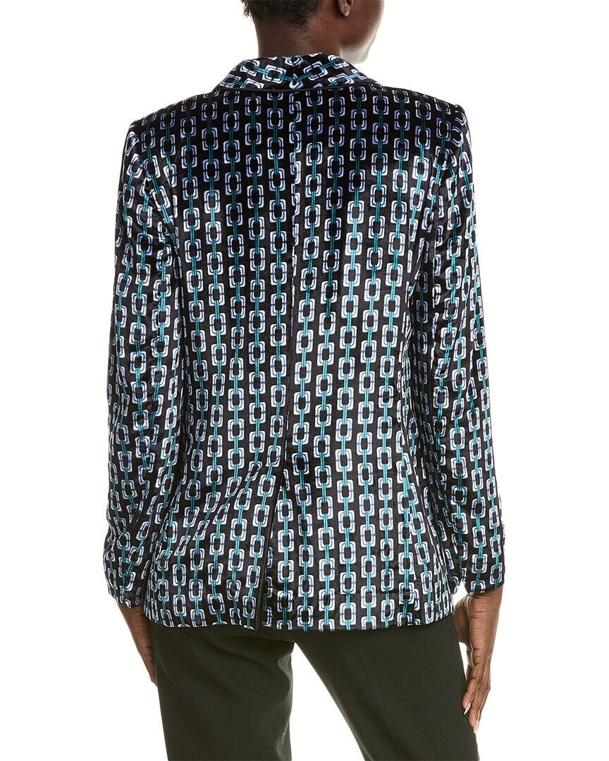 Велюровая куртка Diane von Furstenberg Chiana, черный