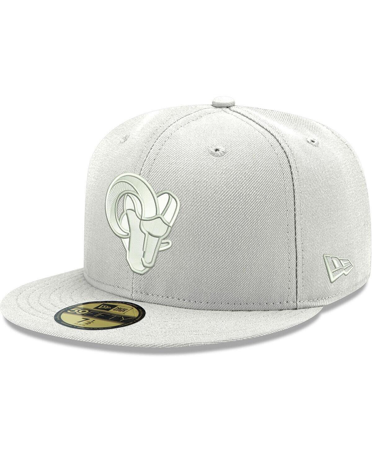 

Мужская приталенная кепка Los Angeles Rams White on White Ram Head 59FIFTY New Era