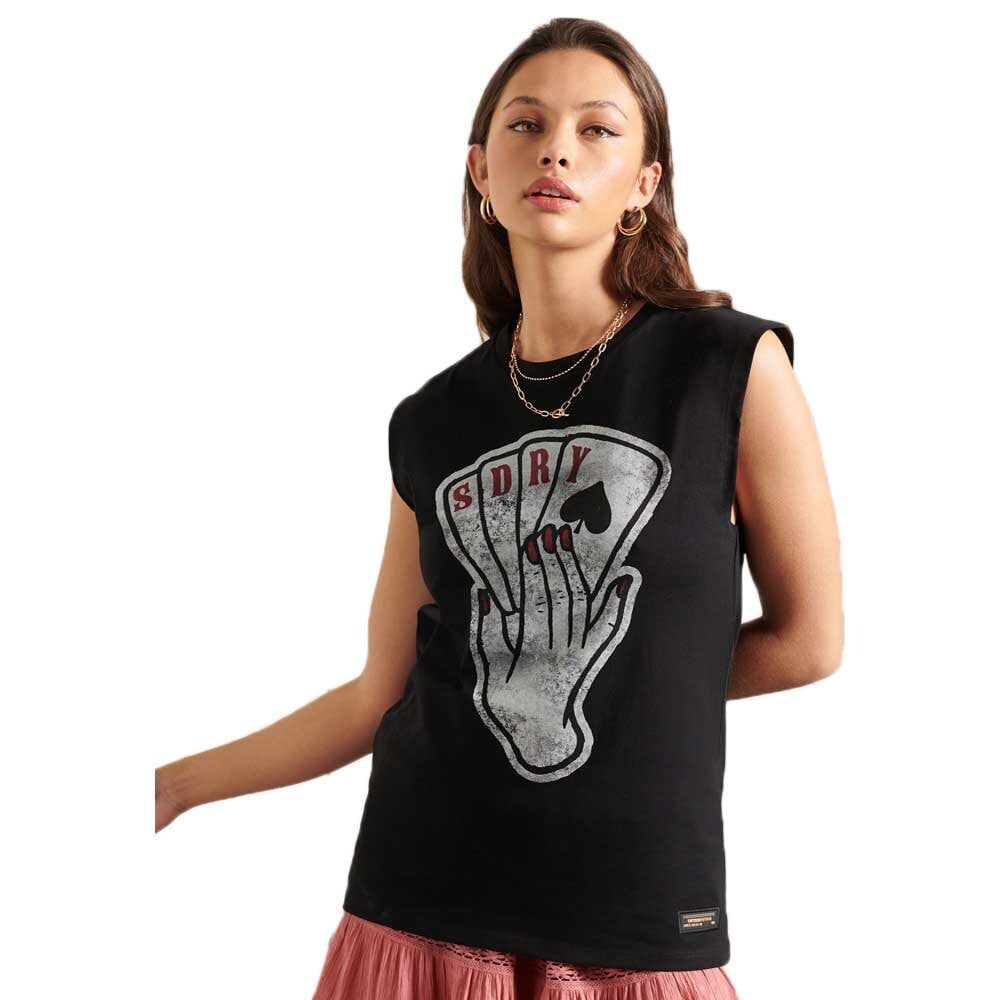 

Футболка без рукавов Superdry Military Logo, черный
