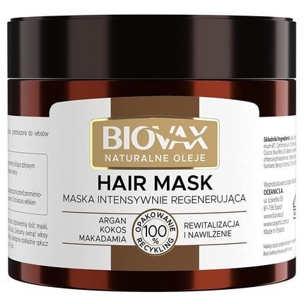 

Маска для волос Biovax Argan 250 мл, L'Biotica