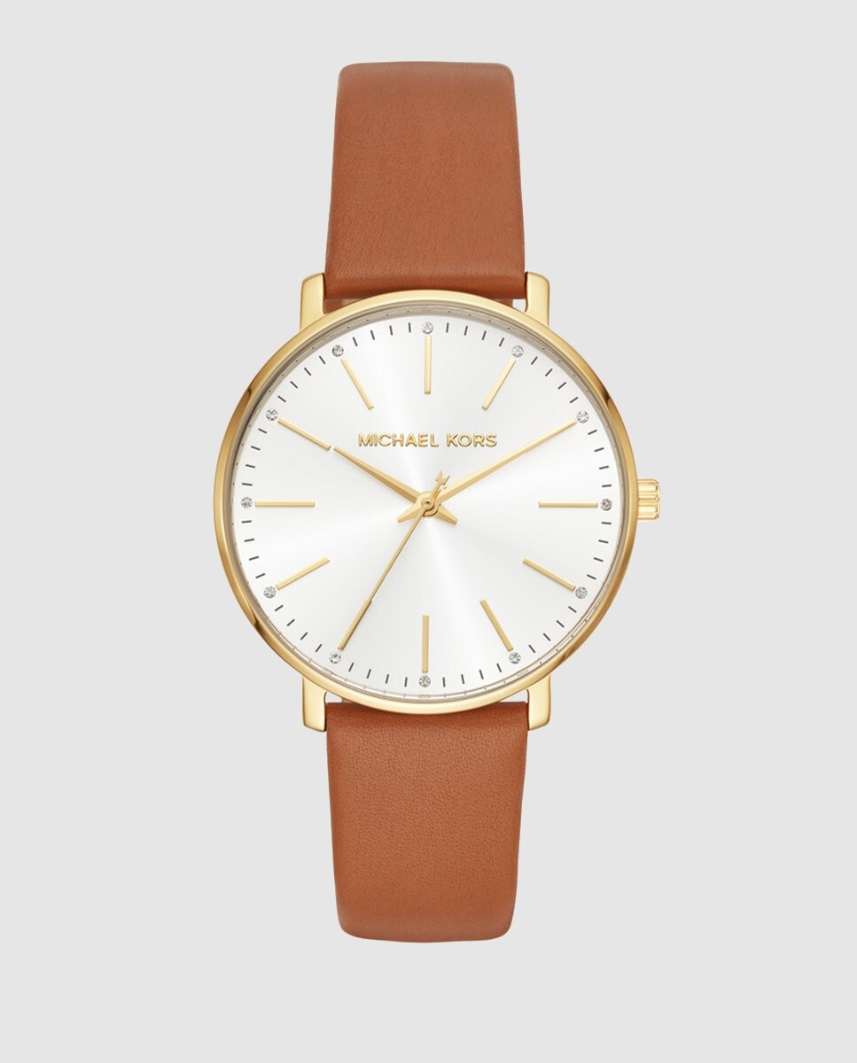 

Michael Kors Pyper MK2740 Женские коричневые кожаные часы Michael Kors, коричневый