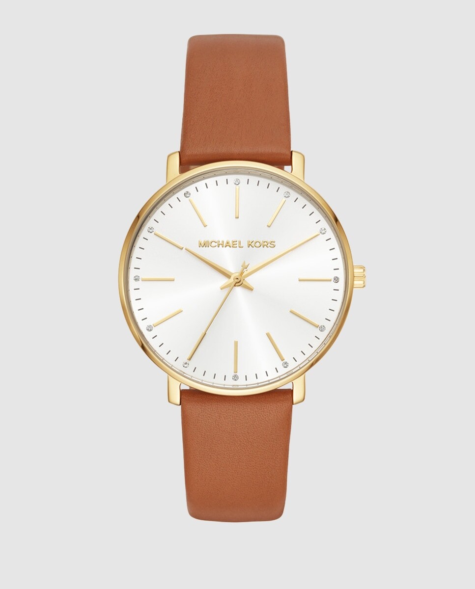 Michael Kors Pyper MK2740 Женские коричневые кожаные часы Michael Kors, коричневый