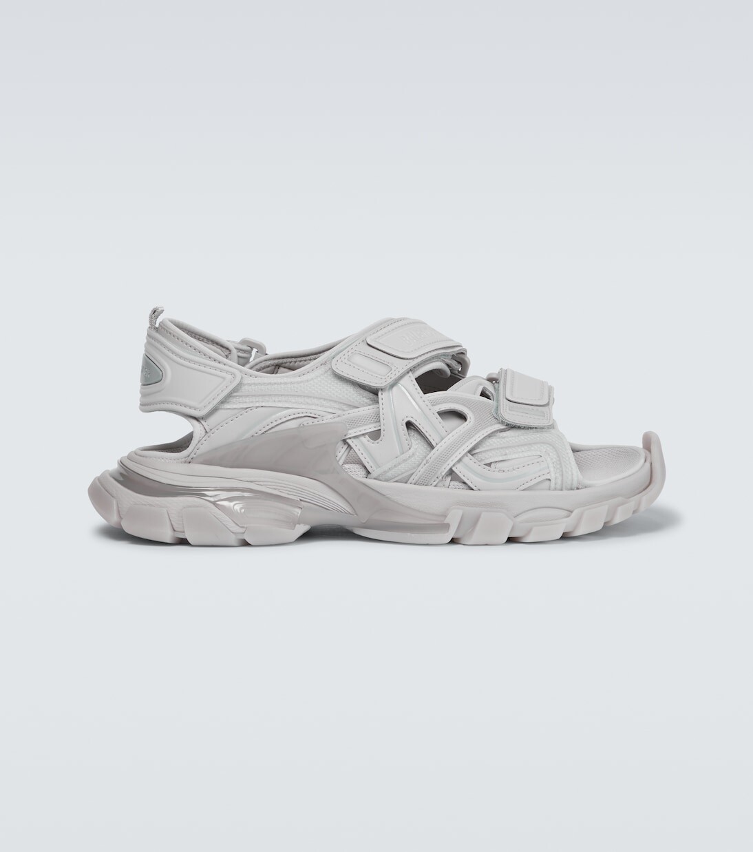 

Босоножки track с прозрачной подошвой и ремешками Balenciaga, серый
