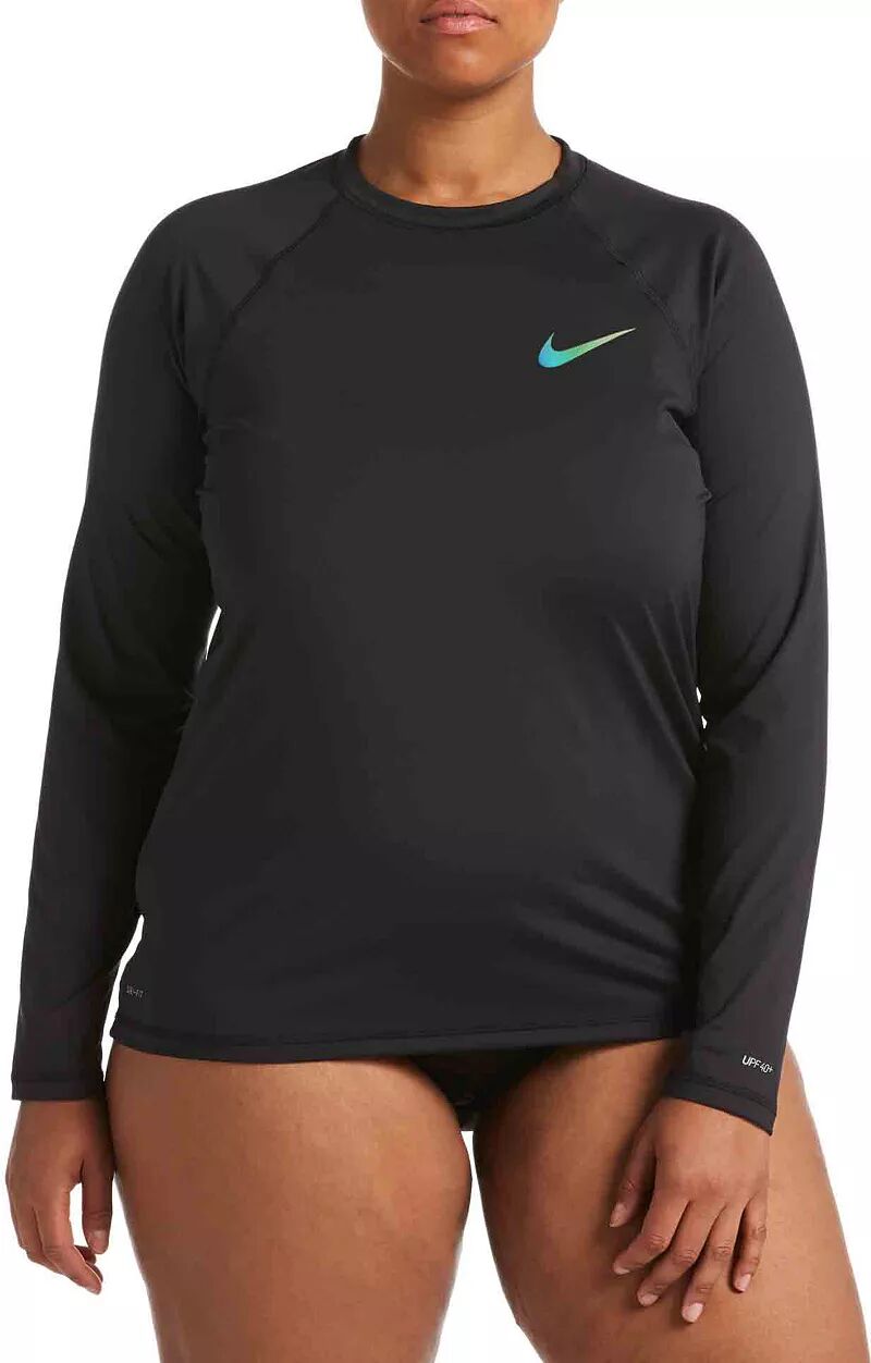 Женские рашгарды Nike Hydroguard с длинными рукавами, черный