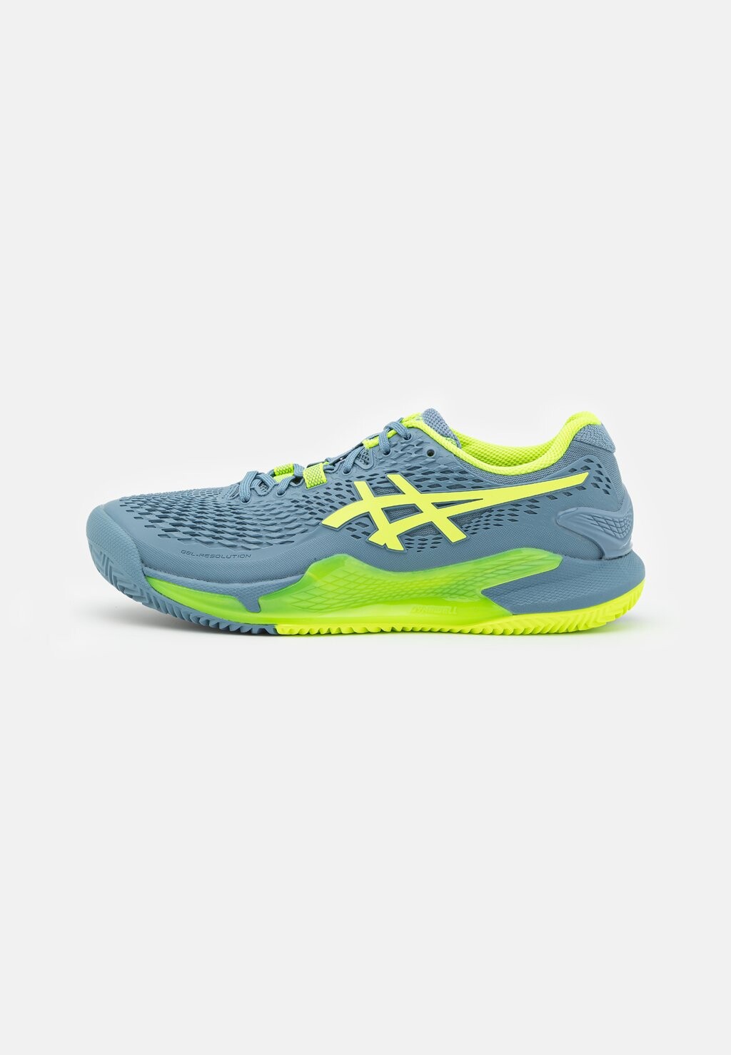 

Теннисные туфли Gel-Resolution 9 Clay ASICS, цвет steel blue/hazard green