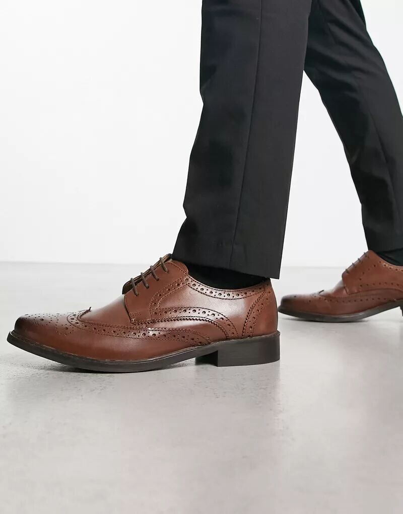 

Обувь – туфли-броги Rowland из коричневой кожи Schuh
