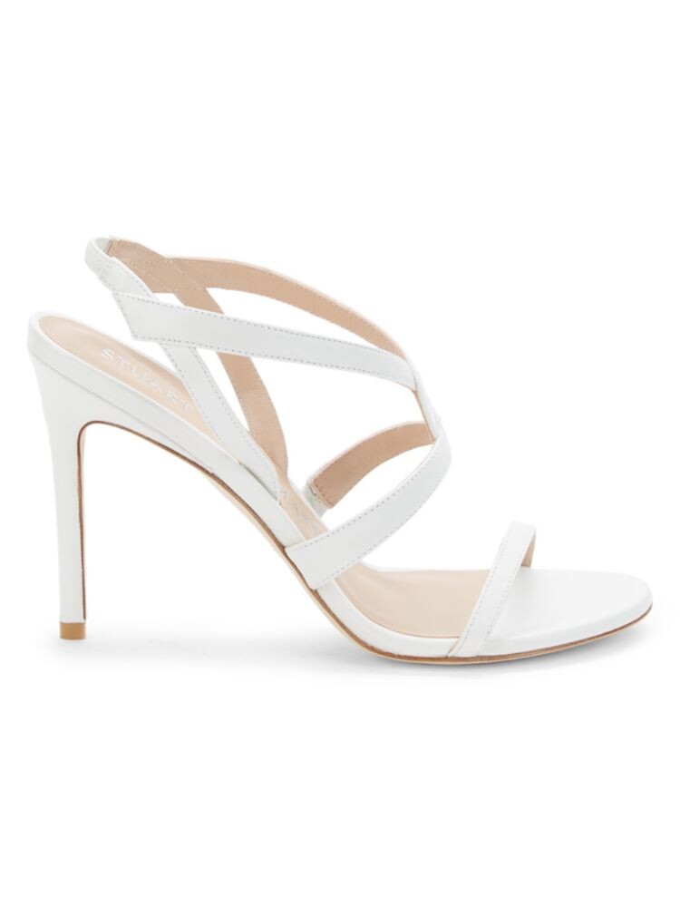

Кожаные сандалии с ремешками Stuart Weitzman, белый