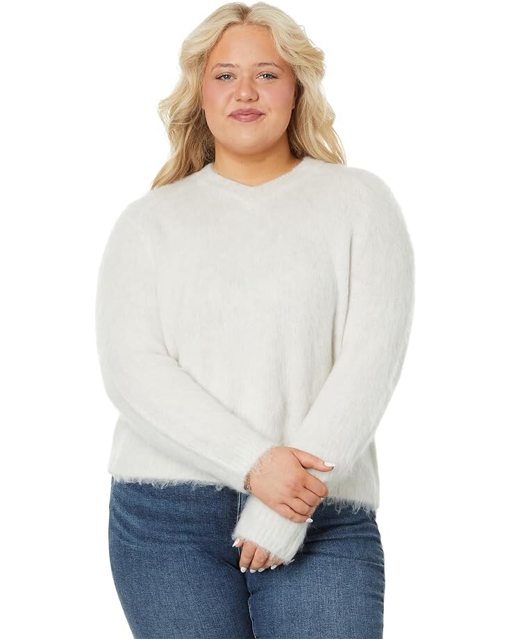 

Свитер Madewell Plus Brushed Ralph V-Neck Pullover, цвет Heather Smoke