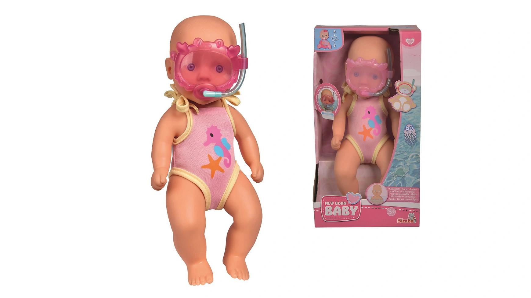New born baby кукла для ванны, 30 см Simba цена и фото