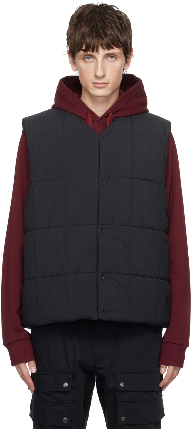 

Черный стеганый пуховик Burberry