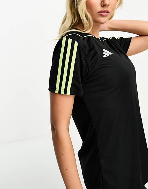 

Черно-зеленая футболка adidas Football Tiro 23, Черный